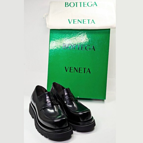 Bottega Veneta Men\'s Leather Slip On Lug Penny Loafers Size 42.5 (MSRP $1,300) main image 7